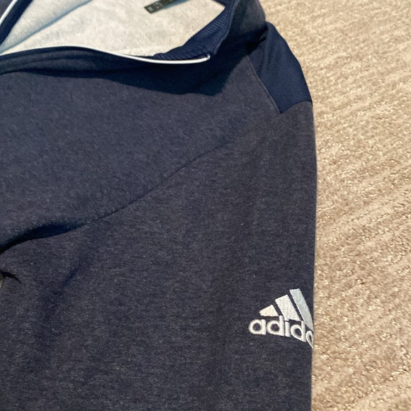 Adidas 1/4 zip pullover navy sz Large - Picture 3 of 6